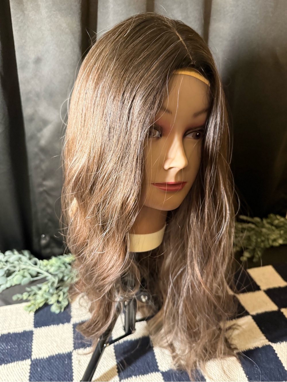Natural Long Wavy Women’s Hair Wig - Brown with blonde highlights NWT